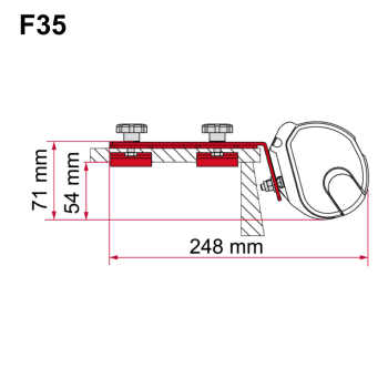 Fiamma Adapter 98655R142 mit einer F35